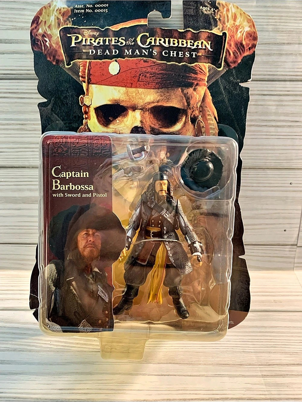 Zizzle Captain Barbossa with Sword and Pistol Figure NWT 2006